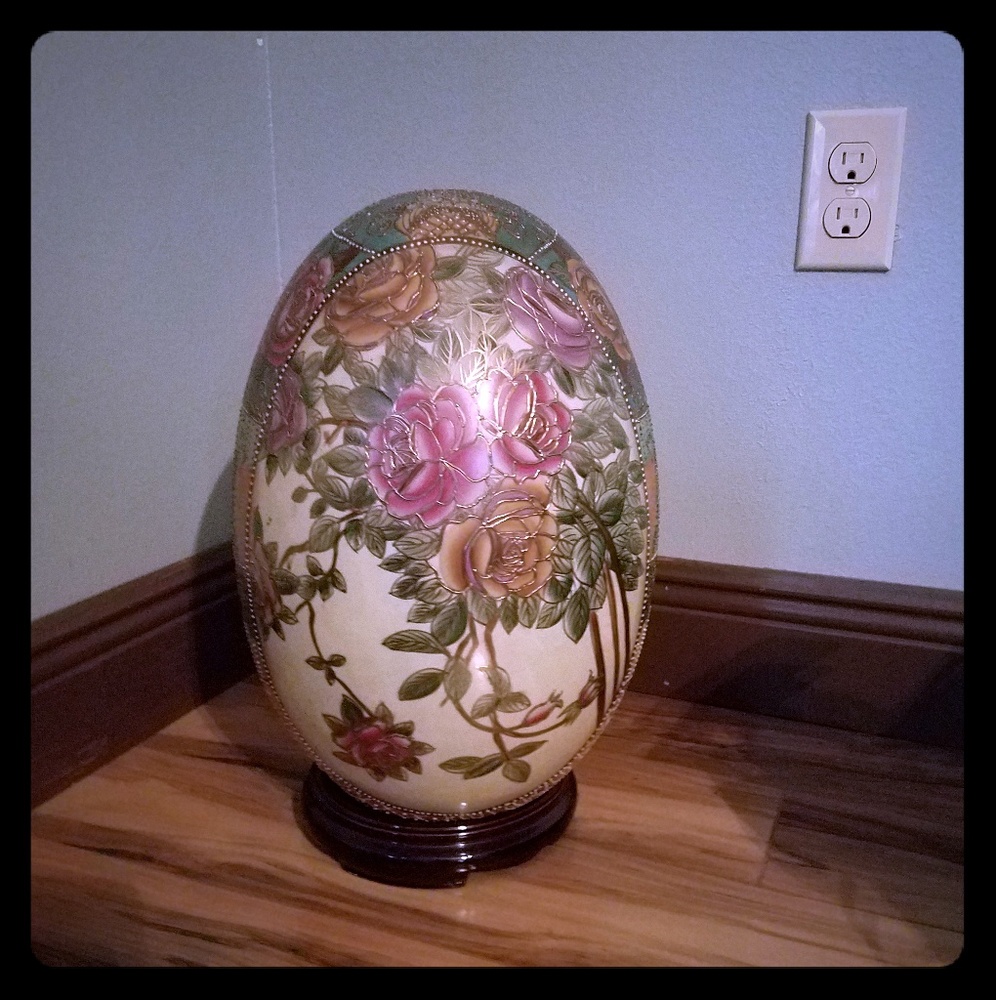 Porcelian Egg  Decor laced with Gold